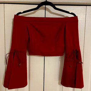 Burgundy Seek the Label Top - Size XS